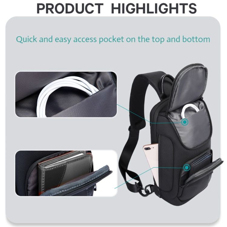 Bange BG-7565 Men Waterproof Anti-theft Body Chest Bag