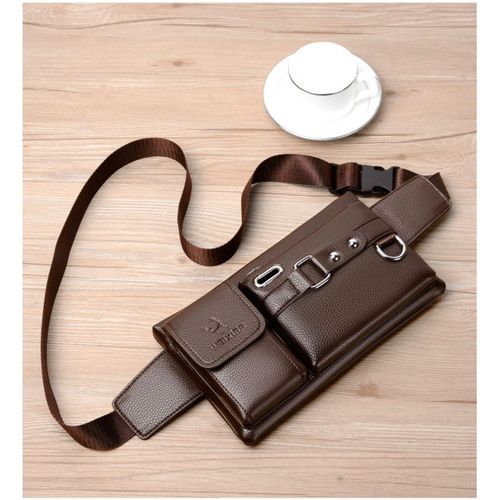 Trendy Multifunctional Leather Crossbag/ Waist Bag For Men