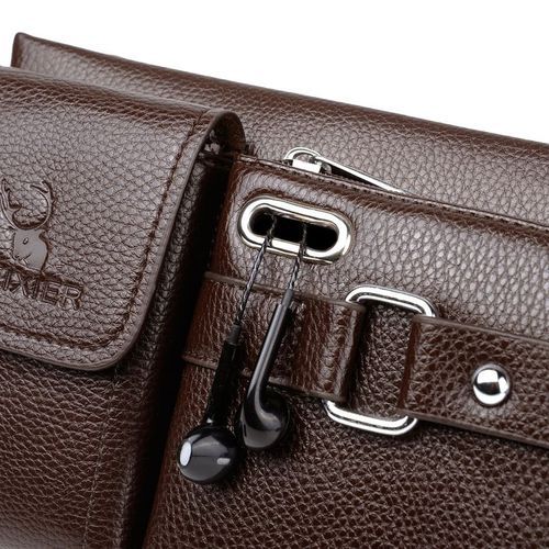 Trendy Multifunctional Leather Crossbag/ Waist Bag For Men