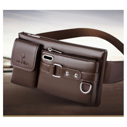 Trendy Multifunctional Leather Crossbag/ Waist Bag For Men