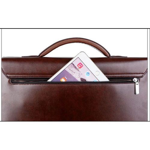Executive Genuine Leather Men's Passcode Briefcase Handbag