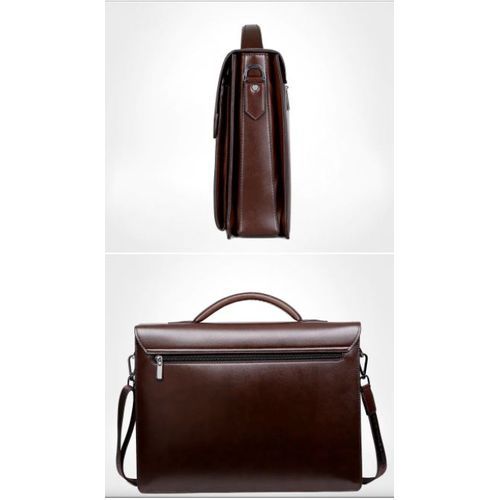 Executive Genuine Leather Men's Passcode Briefcase Handbag