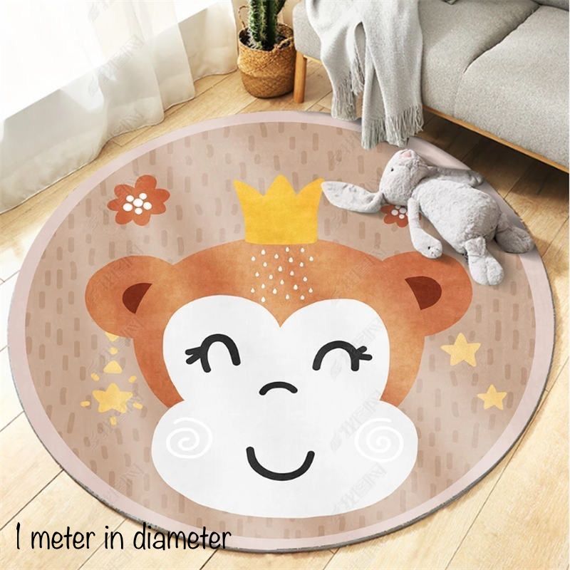 Fashionable Round Center Rug / Room Carpet 1 Meter In Diameter