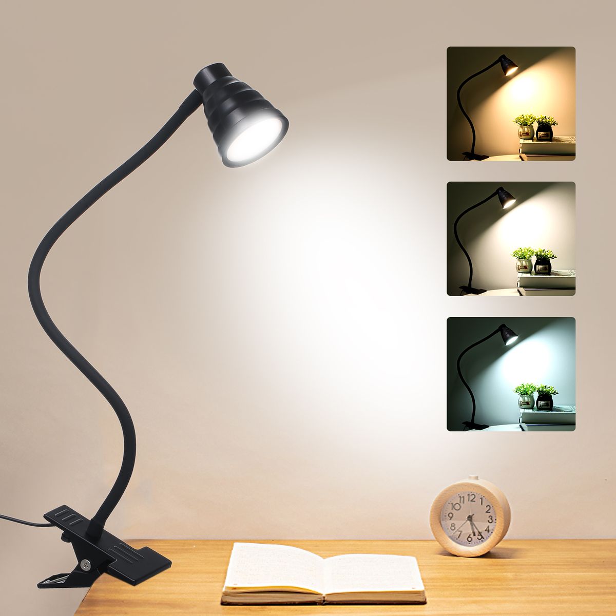 Tomshine 5W 24LEDs Table Desk Lamp Reading Beside Light