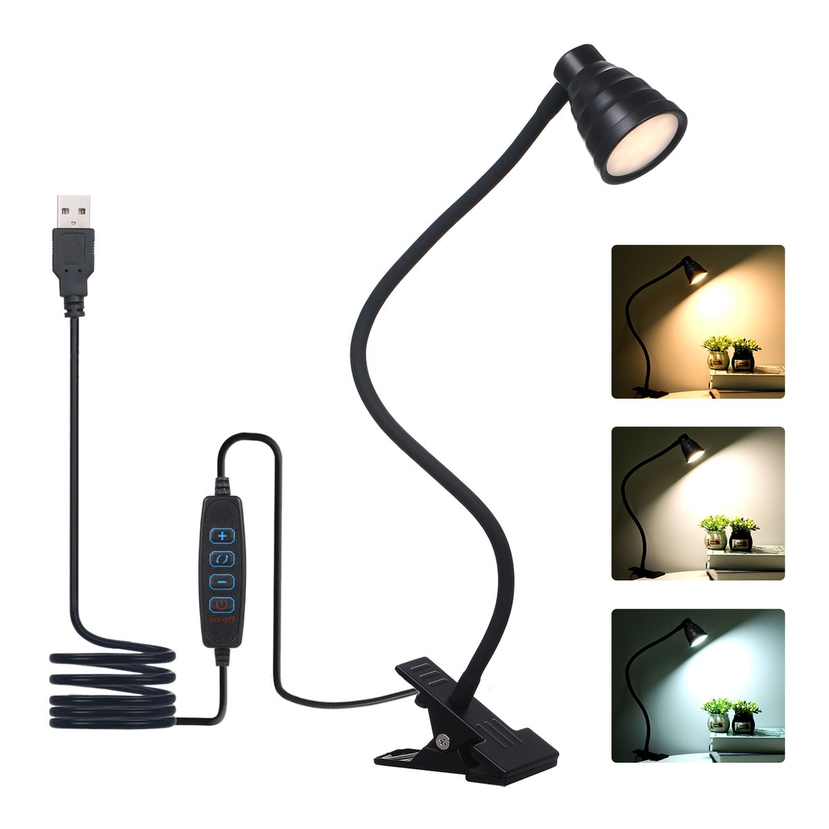 Tomshine 5W 24LEDs Table Desk Lamp Reading Beside Light
