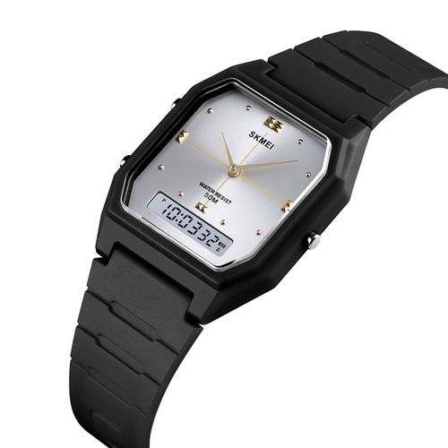 Ultrathin Digital Electronic Watch Dual Display Unisex 3Time