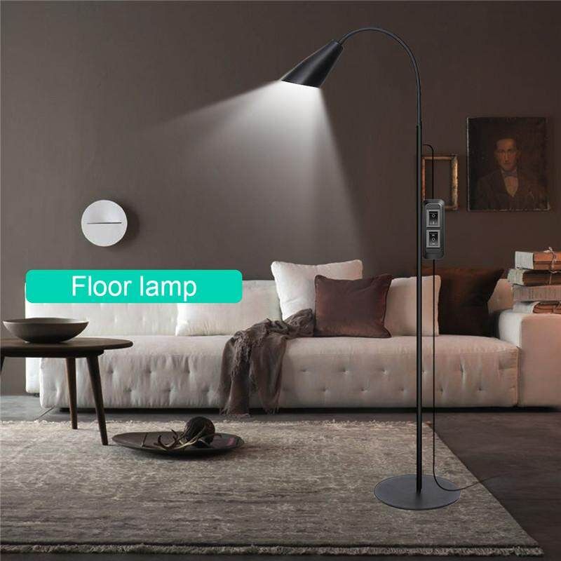 Adjustable LED Floor Lamp Light Standing Reading Home Office Dimmable Desk Table