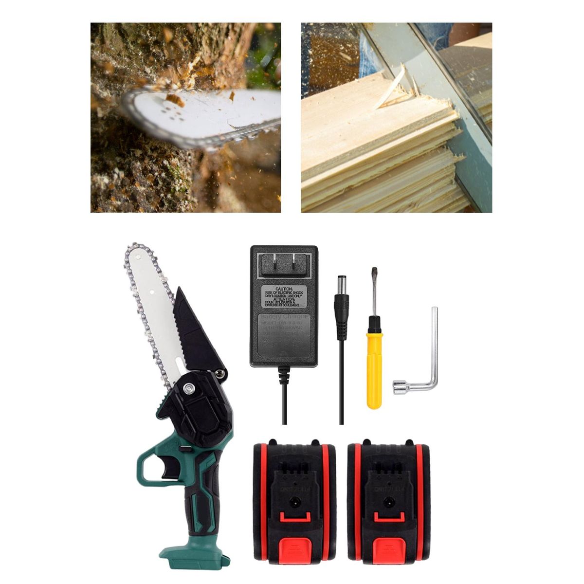 6“ Electric Tool Rechargeable One Handed Wood Cutter For 2 Battery
