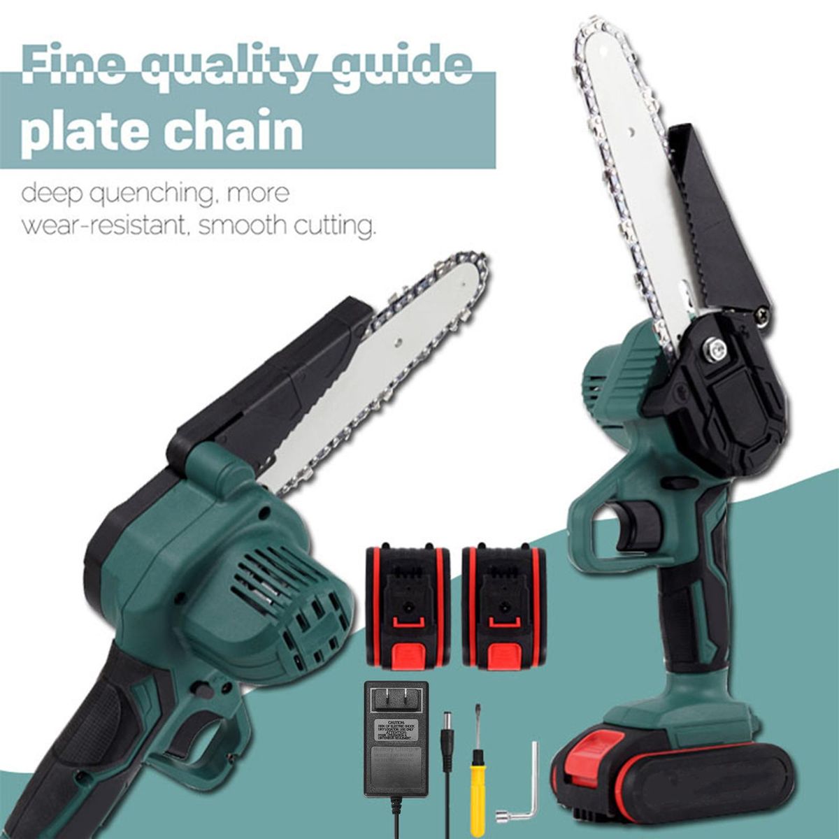 6“ Electric Tool Rechargeable One Handed Wood Cutter For 2 Battery