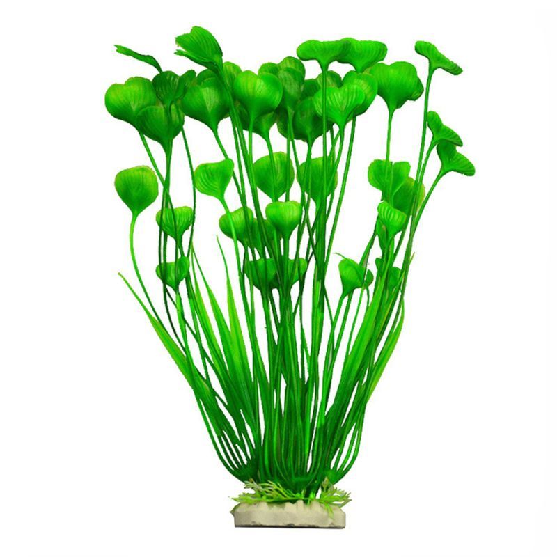 C1FA Artificial Plastic Plants Tall Aquarium Decor Safe Fish Tank Decoration Ornament Green