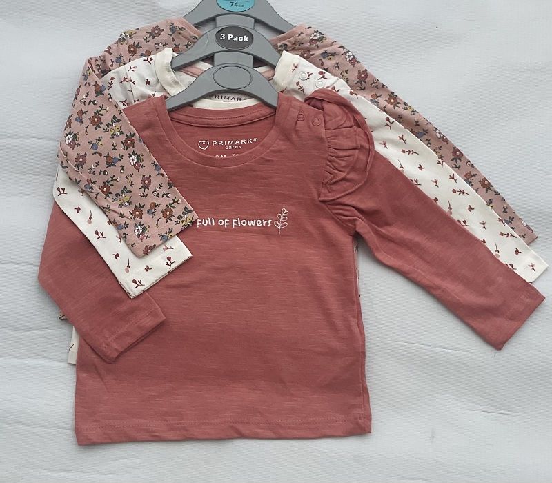 3pcs A Heart Full Of Flowers Tops