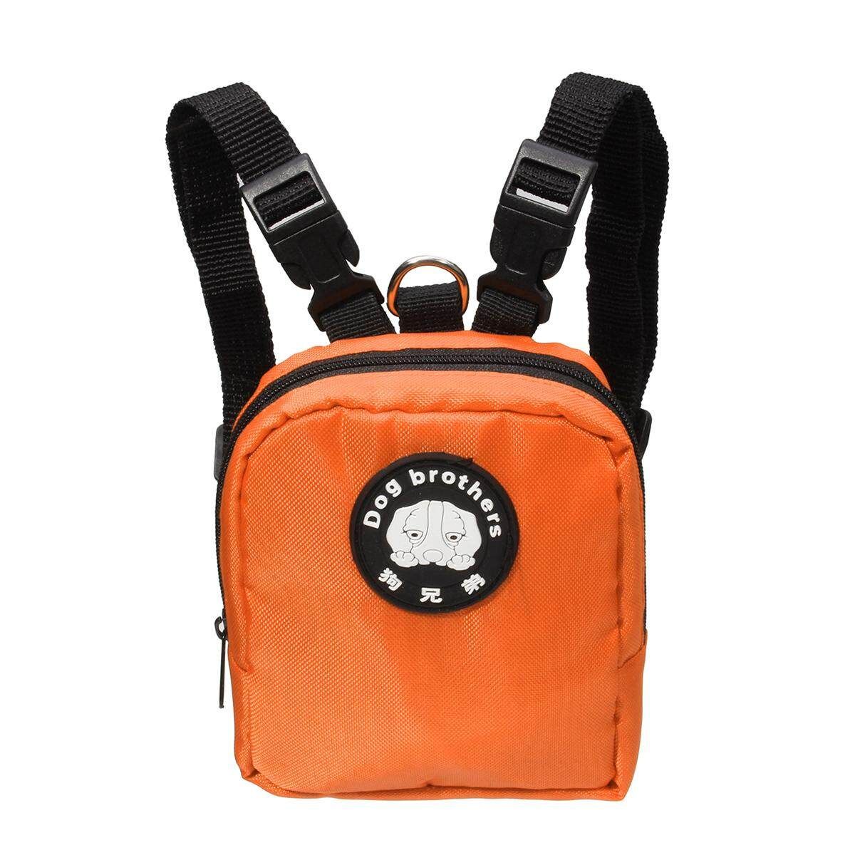 Cute Puppy Dog Harness Bag With Leash Pet Backpack Doggie Hiking Camping Carrier #S Orange Orange S