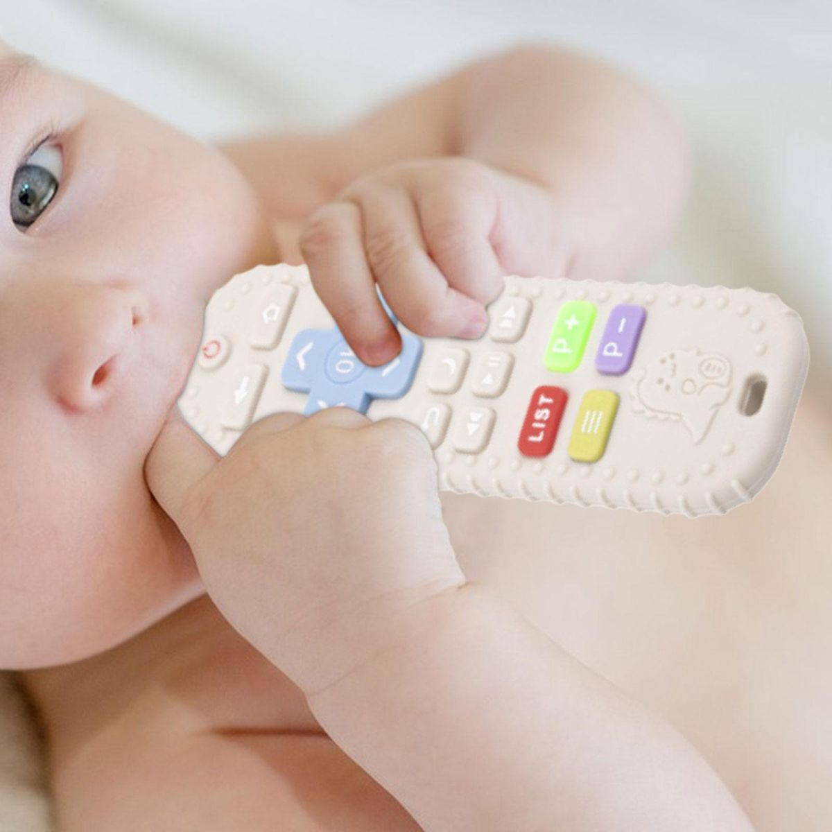 Silicone Teething Toys Early ,Sensory Toy Chew Toys, Beige