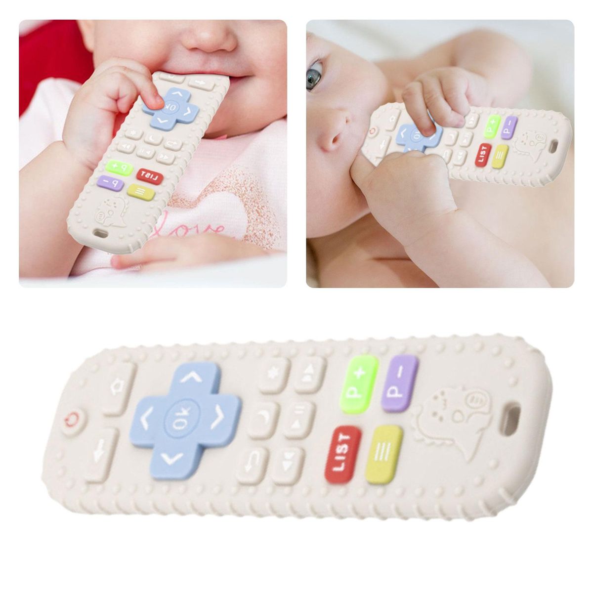 Silicone Teething Toys Early ,Sensory Toy Chew Toys, Beige