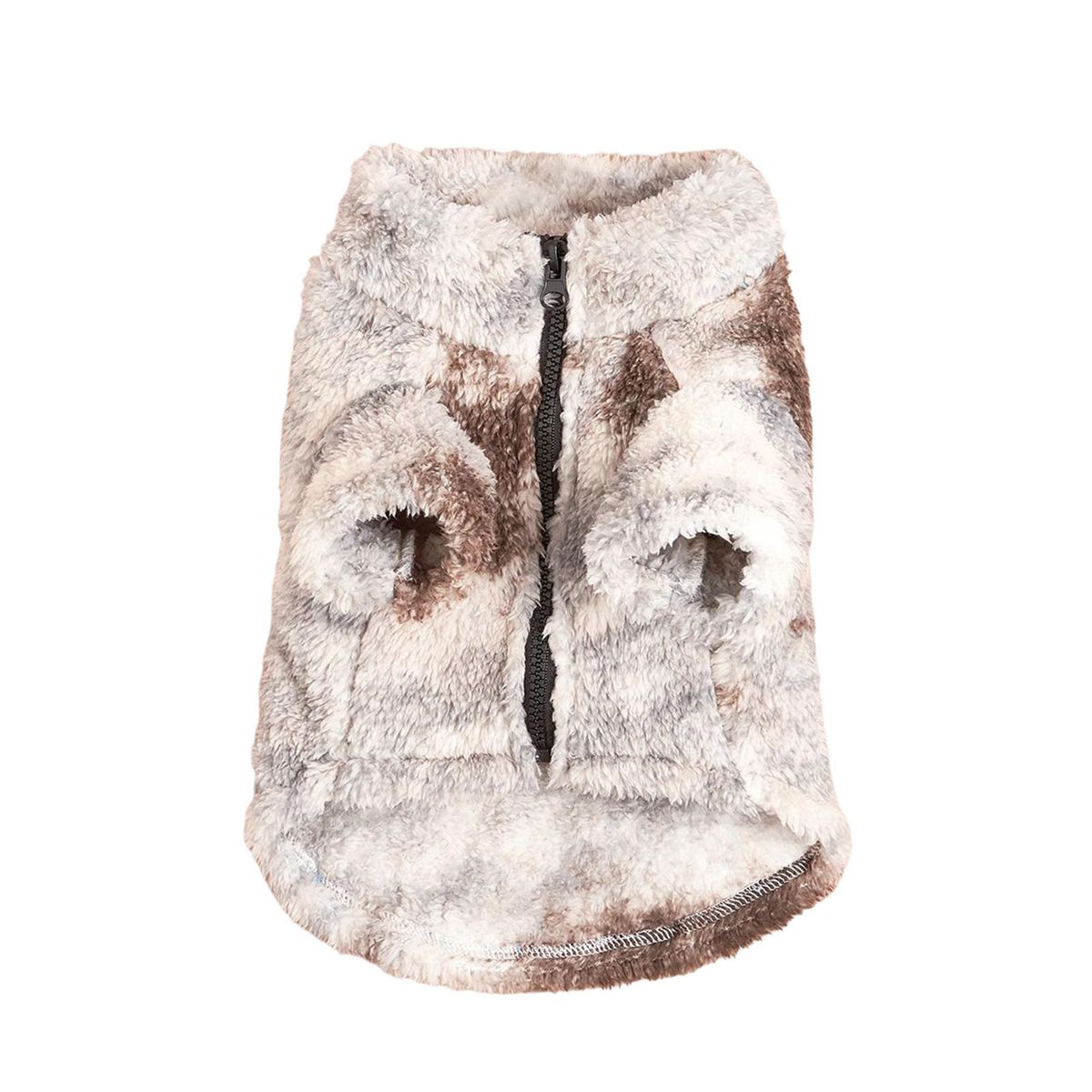 Pet Winter Clothing Dog Cat Two-legged Plush Outerwear Pet Clothes Beige