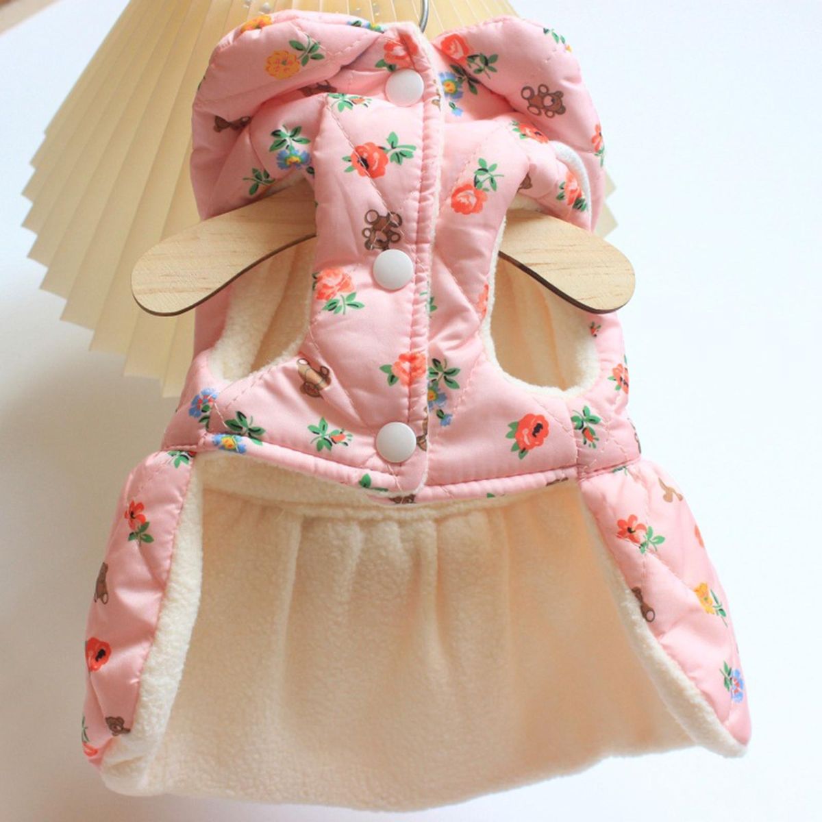 Cat Skirt Cartoon Print Pet Cat Dog Skirt Coat Outfit Pink