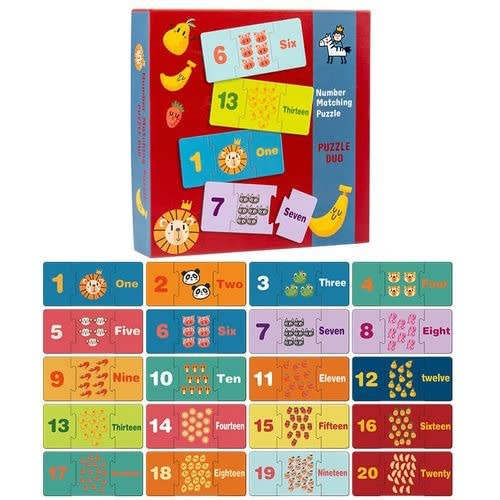 Kids Montessori Cognitive Learning Matching Puzzle - Number