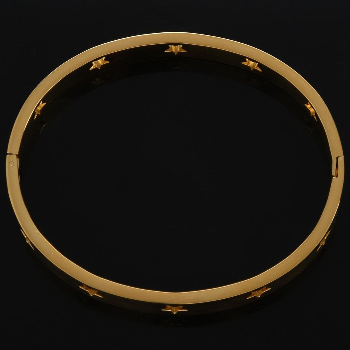 Punk Titanium Stainless Steel Stars Bangle for