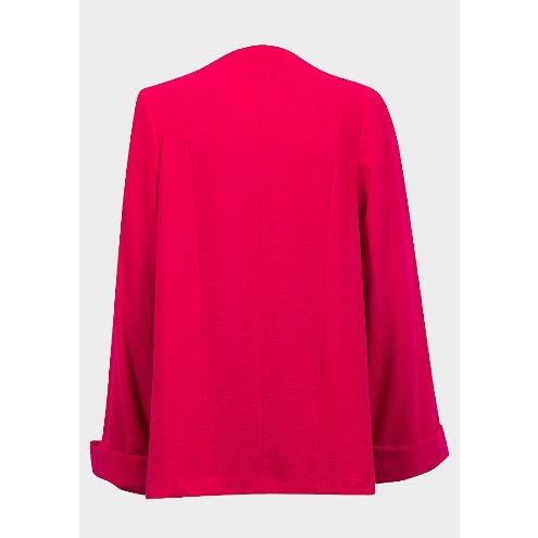Ladies Crepe Blazer -  Plus Size -  Fushia Pink