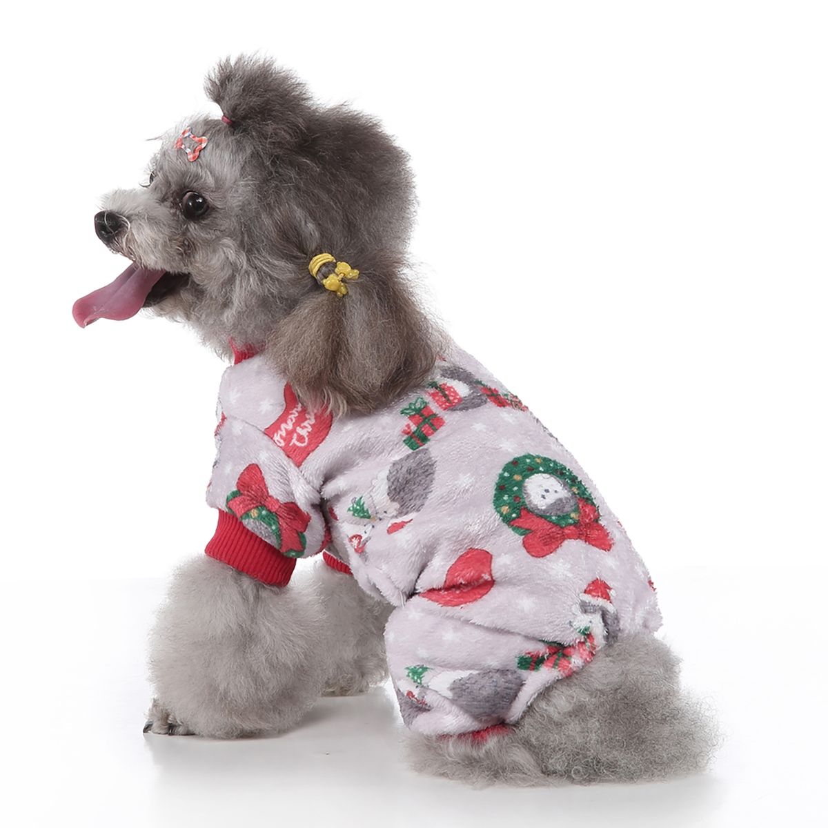 Pet Blouse Dogs Cats Santa Clause Tops Navy Blue