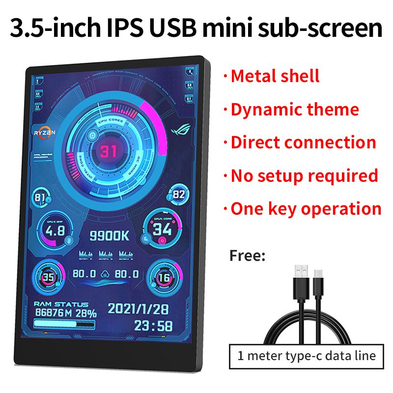3.5 Inch IPS Type C Secondary Screen