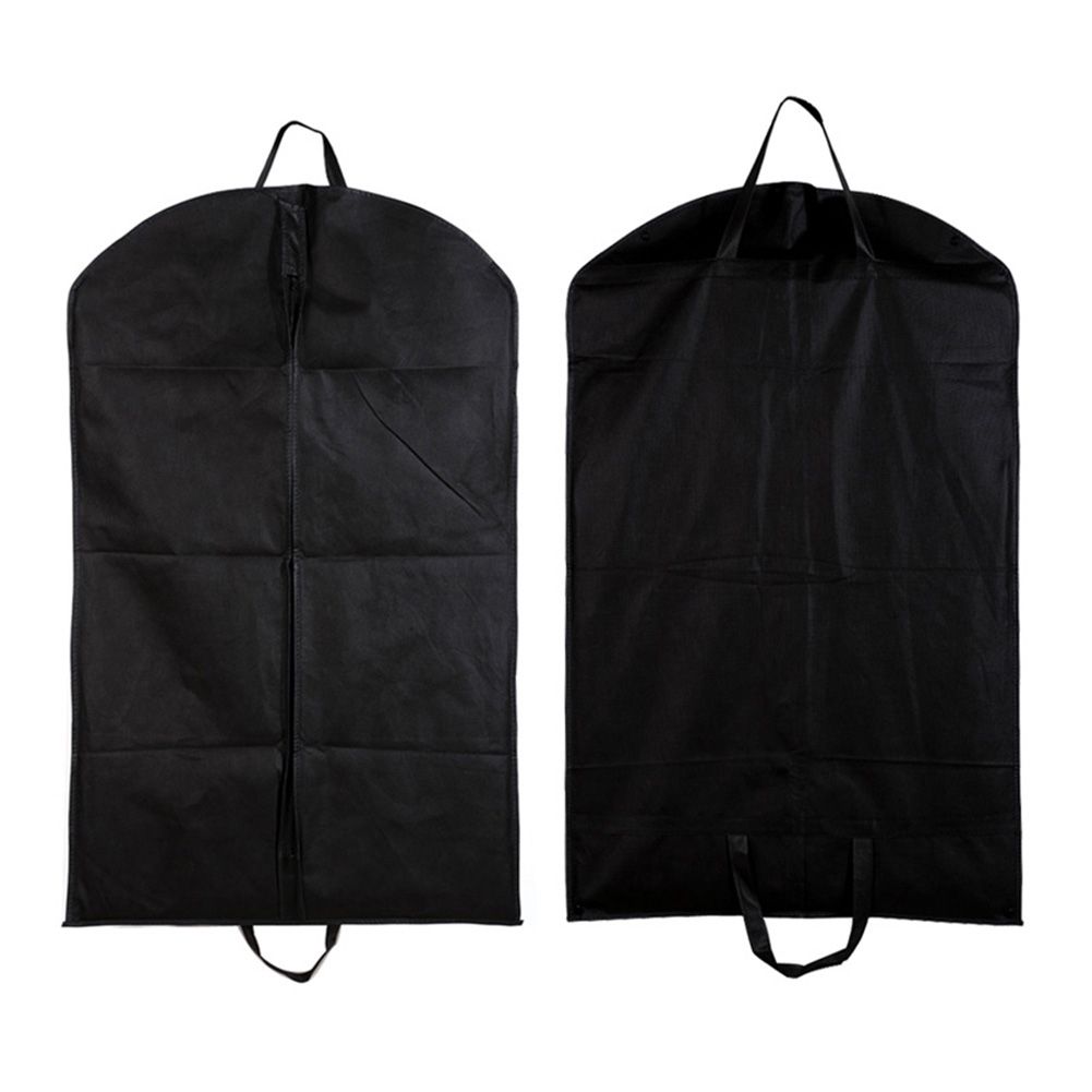 Non Woven Fabric Dustproof Hanger Suit Coat Clothes-Black