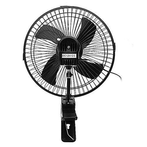 Portable 12V DC Electric Oscillating Car Cooler Fan Clip Switch Outdoor Camping