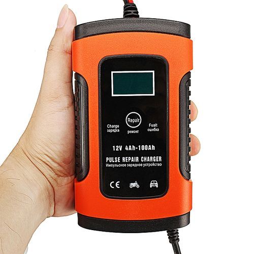 12V Auto Car Battery Intelligent Charger LCD 100-240V 4-100AH Pulse Repair Type-US