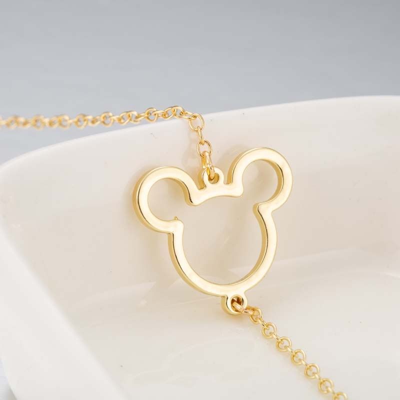 Fengli Hollow Cute Mickey Stainless Steel Bracelet Romantic