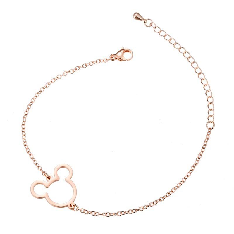 Fengli Hollow Cute Mickey Stainless Steel Bracelet Romantic