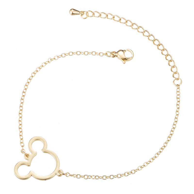 Fengli Hollow Cute Mickey Stainless Steel Bracelet Romantic