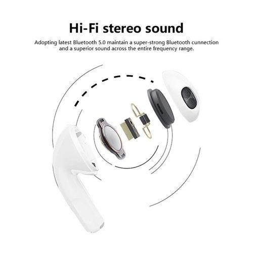 Pro 6 White Bluetooth Headphones Stereo Headphones Earbuds