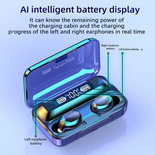 LED Display F9 Wireless Bluetooth Fingerprint Control Waterproof Headphones
