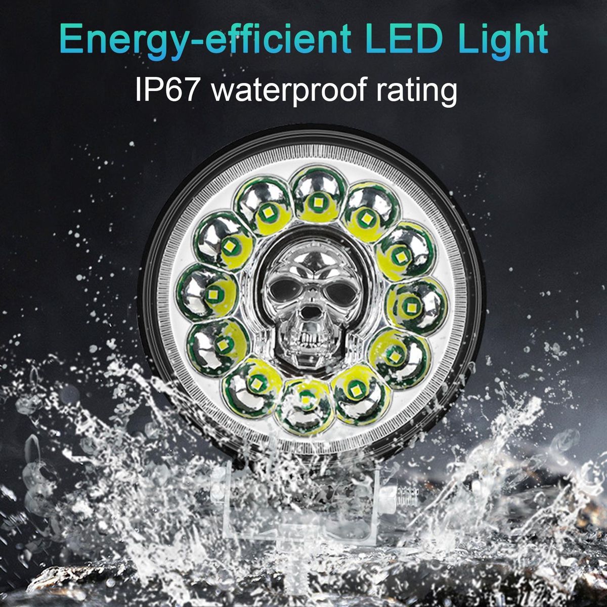 Waterproof Headlight Skull Circle Led Headlight High-performance Car