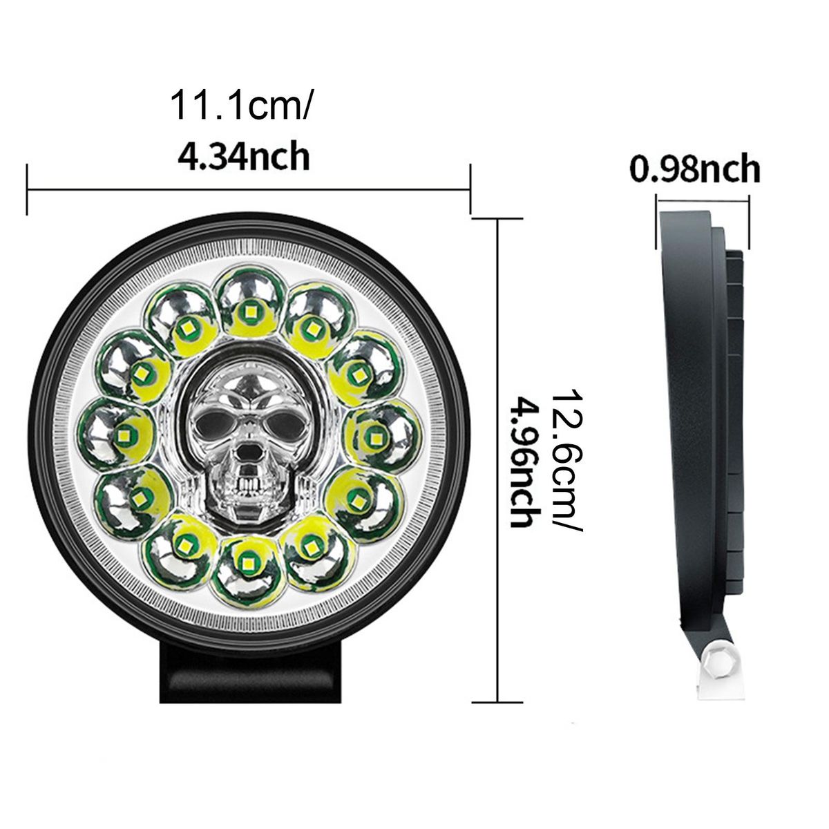 Waterproof Headlight Skull Circle Led Headlight High-performance Car