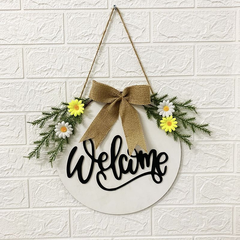 Wreath Shooting Props Whiteboard Black Letter Welc