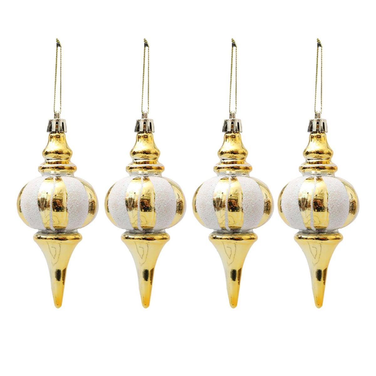 Decorative Christmas Ball Pendants Festive Gourd Pendants for Colorful Golden