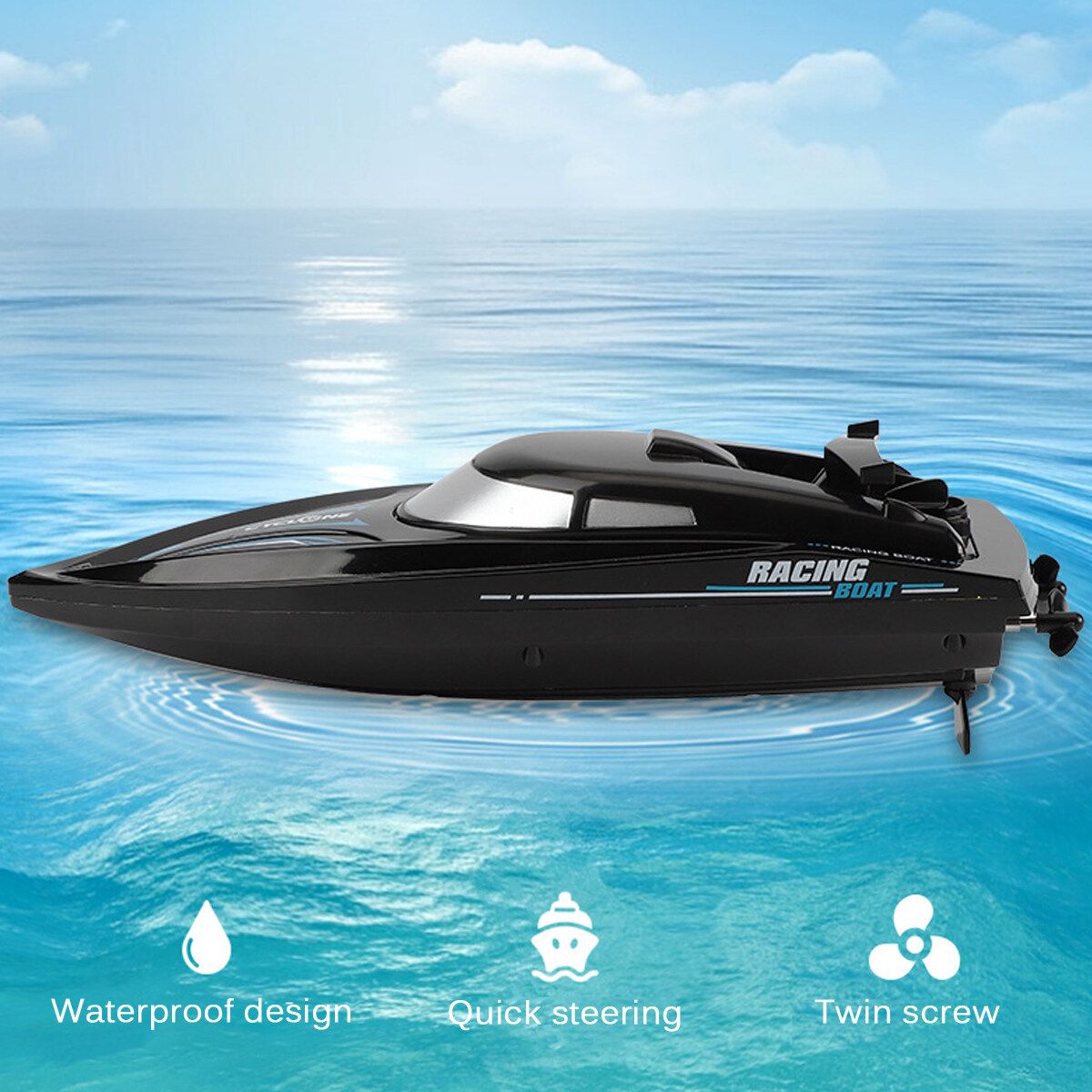 2.4G Wireless Remote Control Electric RC Boat Interesting Simulation Crocodile Head Vehicle Teenager Ship RC Toys For Kids