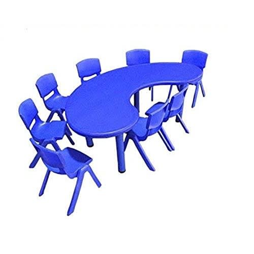 Children Half Moon Table And 8 Chairs
