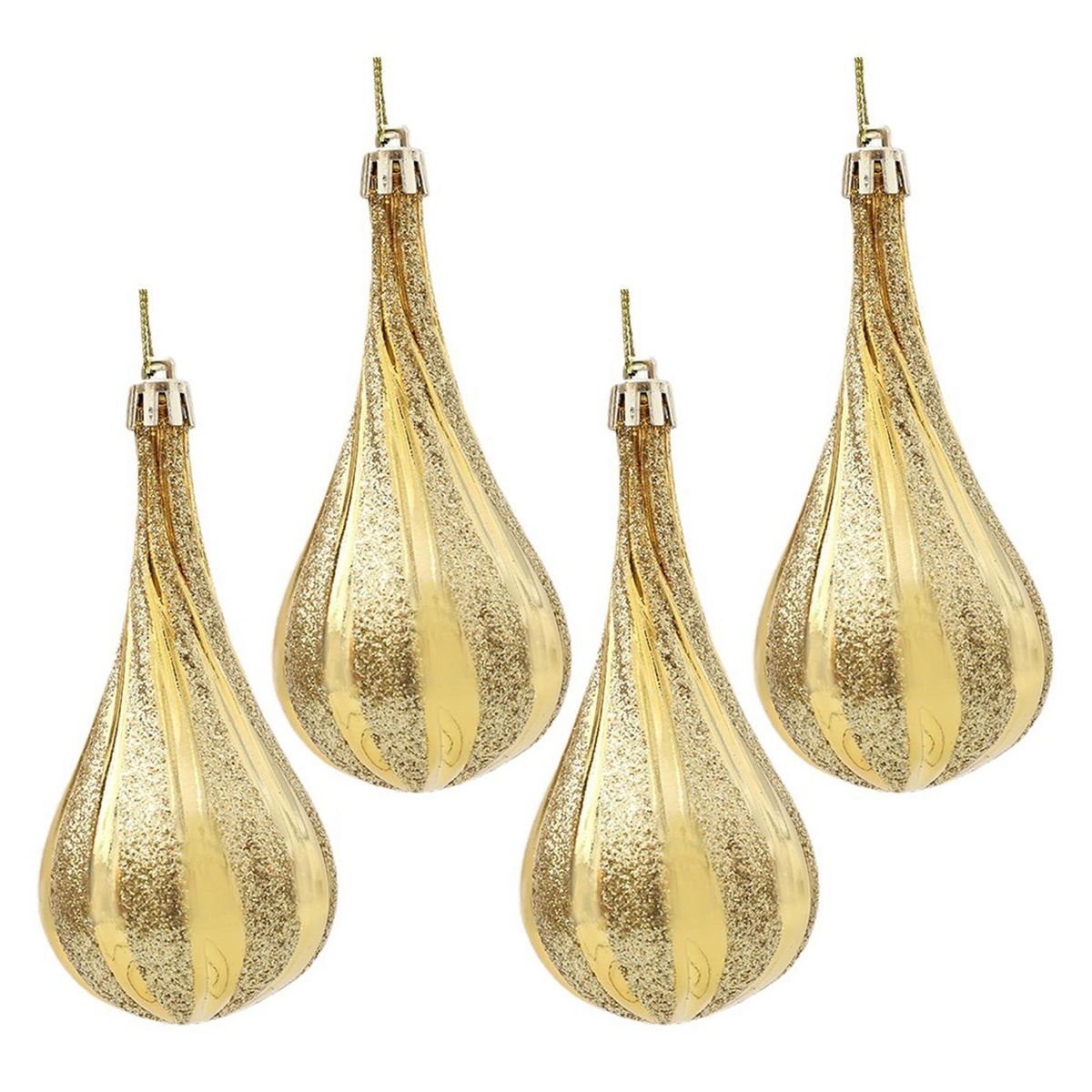 Christmas Balls Hanging Ornaments Golden
