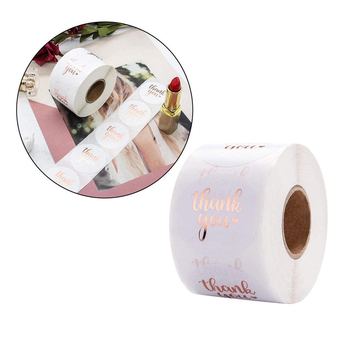 1.5 Inch Round Thank You Stickers 500 Adhesive Seal Labels