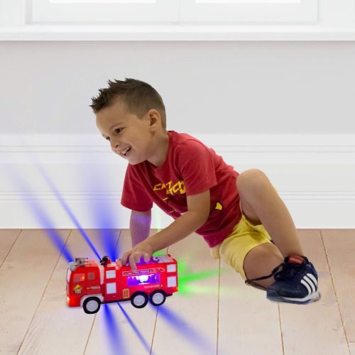 Fire Truck Toy For Kids With Flashing Lights And Sound