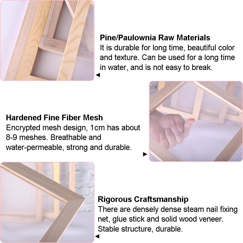 2x Paper Making Frame Screen, You Can Use Inks, Acrylic Or