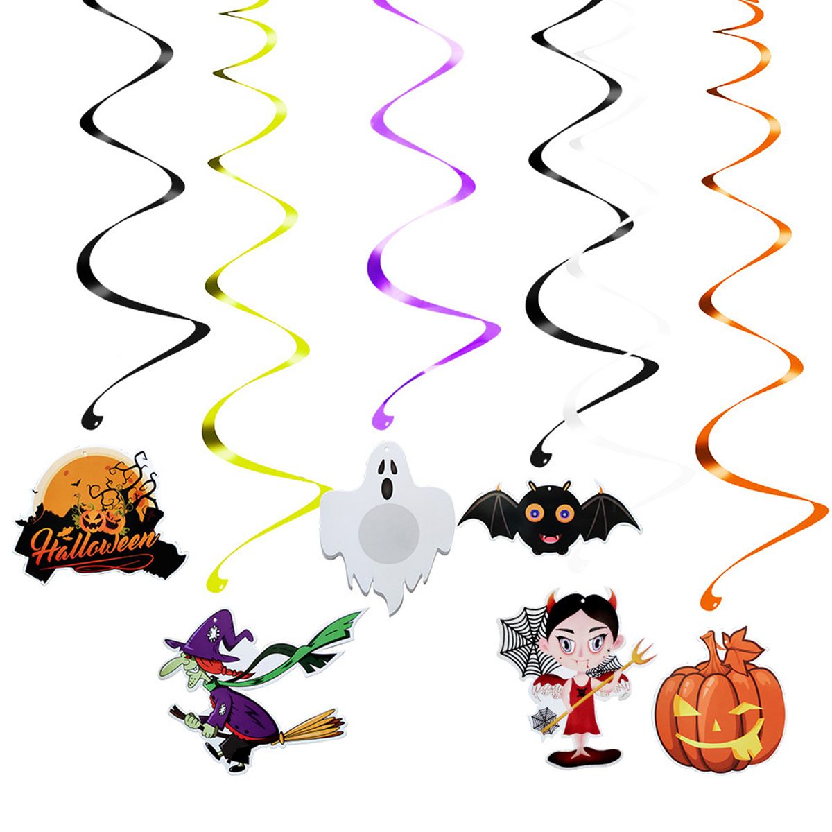 Halloween Balloon Decorations Set Hanging Happy Halloween