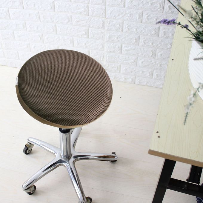2 Pcs 12/13/14/16" Stretch Bar Stool Covers Round Chair Coffee 40cm