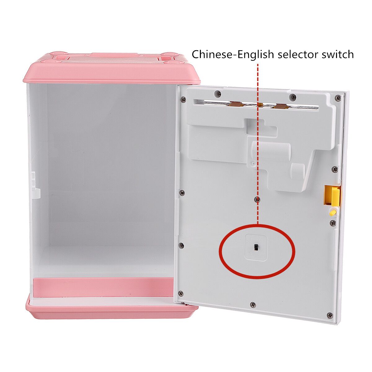 Electronic Kids Password Piggy With Cartoon Music Money Cash Coin Automatic Safe Saving Box Children Toys Gift Red