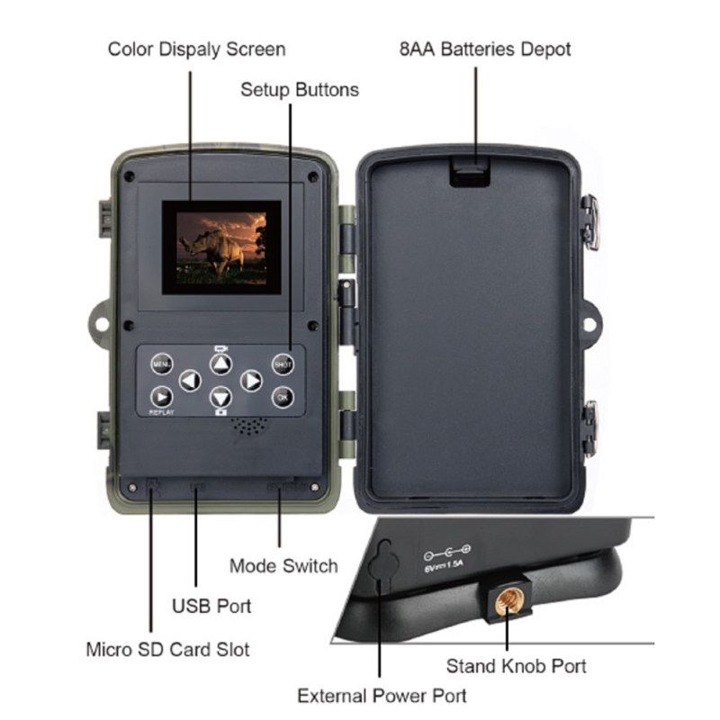 HC801A 1080P Waterproof High Clarity Wildlife Animal Trail-