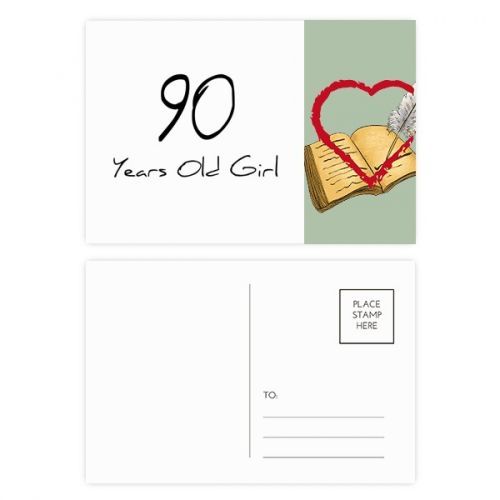 90 Years Old Girl Age Longevity Diary Day Postcard Set Thanks Card Mailing Side 20pcs