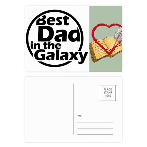Best Dad In The Galaxy Quote Father's Day Diary Day Postcard Set Thanks Card Mailing Side 20pcs