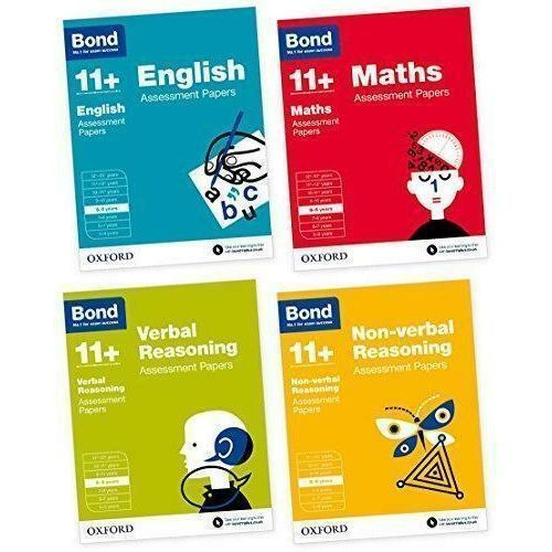 Bond 8-9 Years Asssessment Papers Maths, English 4 Book Set